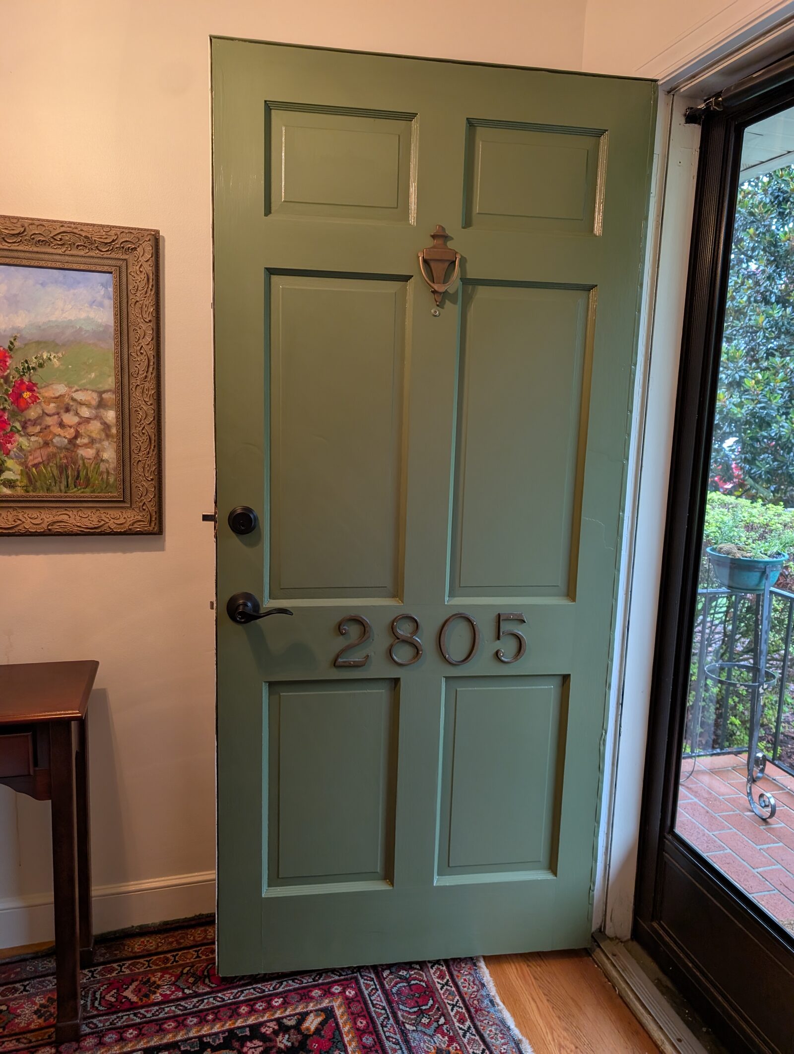Front door refinish after