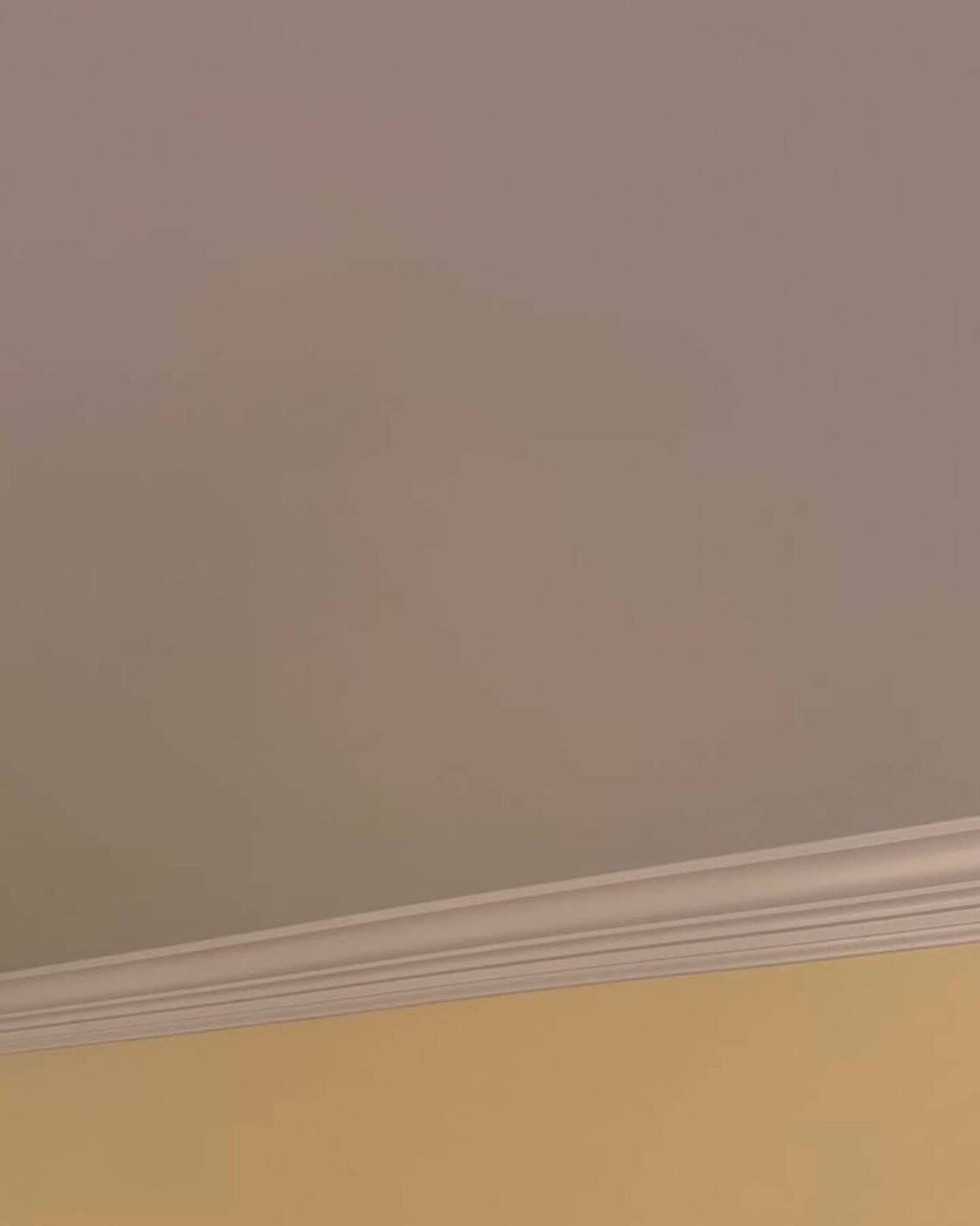 Repaired and repainted drywall ceiling